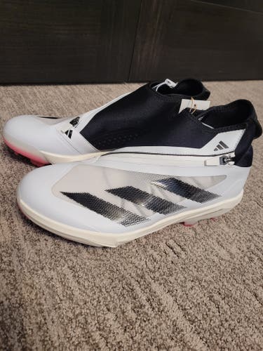 White Men's Size M 10.5 (W 11.5) Adidas Molded Cleats (New)