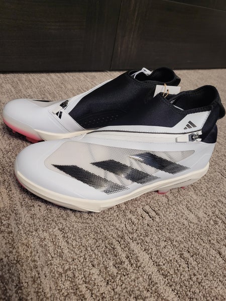 White Men's Size M 10.5 (W 11.5) Adidas Molded Cleats (New)