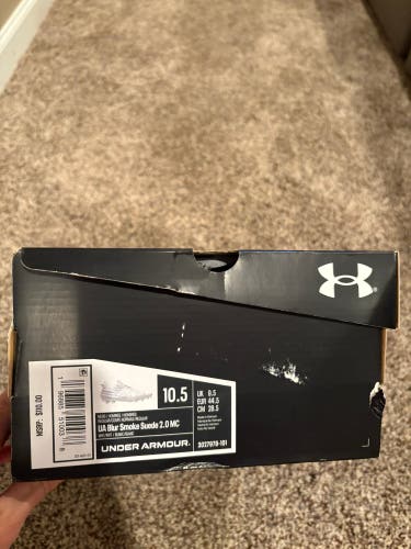 White Men's Size M 10.5 (W 11.5) Adult Under Armour Blur Low Top (New)