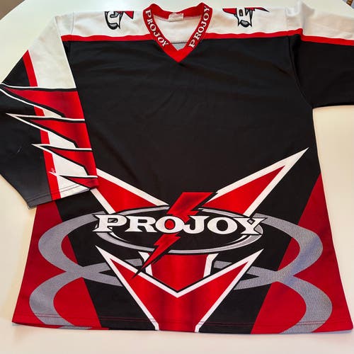 PROJOY Sublimated Hockey Jersey - Black/Red/White - Adult XL