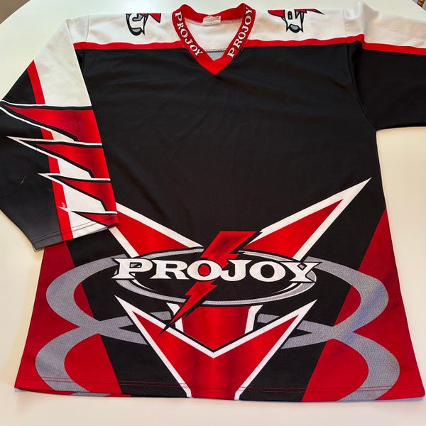 PROJOY Sublimated Hockey Jersey - Black/Red/White - Adult XL