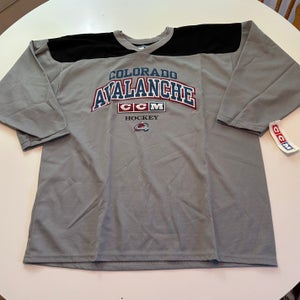 CCM Colorado Avalanche Practice Jersey - Gray/Black - Adult Large - NEW with retail tags