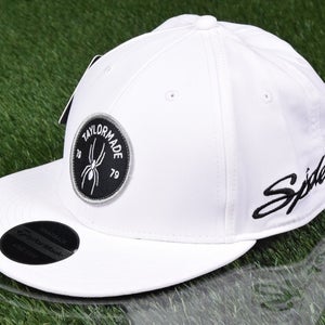 TAYLORMADE WHITE FLAT BRIM TM21 SPIDER LAUNCH GOLF HAT NEW ~ ONE SIZE FITS ALL!!