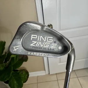 Share Ping Zing 2, 4 Iron White Dot, RH, Right Hand, Karsten Steel Shaft
