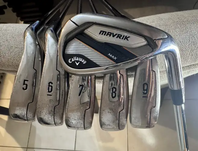 Callaway Mavrik Max Iron Set 5-PW KBS Tour-V 100g R Flex Steel Mens RH +1”