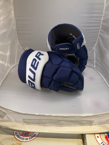 NHL TORONTO MAPLE LEAFS KAMPF Bauer Mach Gloves 14" Pro Stock (Used)