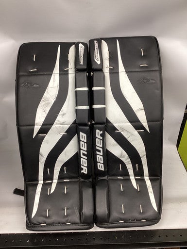 Used Bauer REACTOR Goalie Leg Pads Junior Black 28" 11851-S000037609