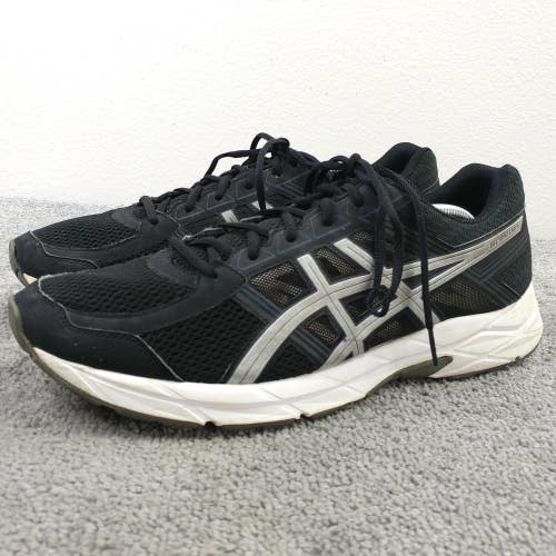 Asics Gel Contend 4 Mens Size 13 Running Shoes Black Low Top Black White