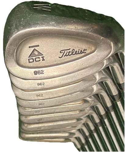 Titleist DCI 962 Iron Set 2-PW,GW RH Rifle 6.0 Stiff Steel 5i 37.5" Good Grips