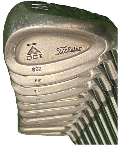 Titleist DCI 962 Iron Set 2-PW,GW RH Rifle 6.0 Stiff Steel 5i 37.5" Good Grips