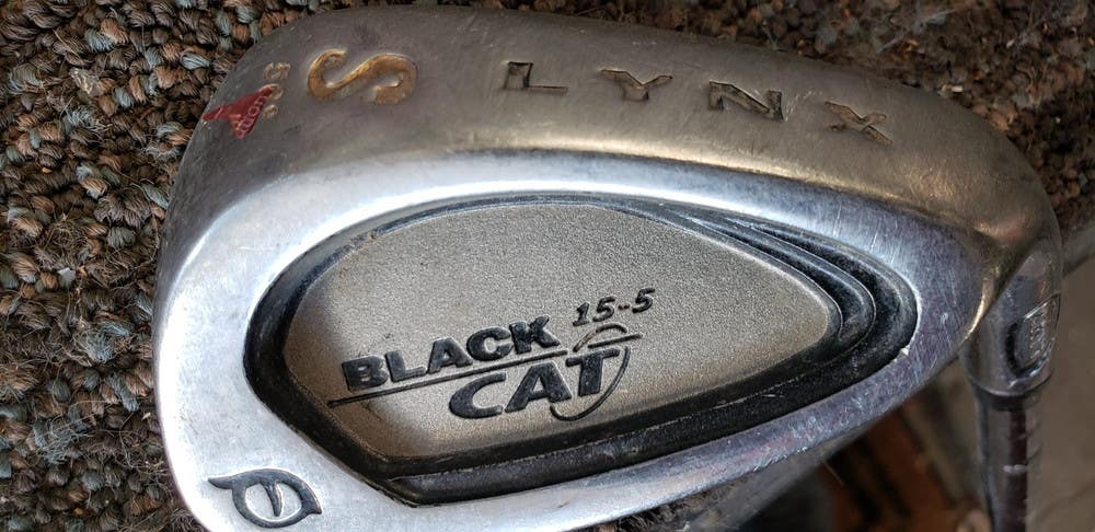 36.5 IN  LYNX BLACK CAT CAVITY BACK 56 DEG SAND WEDGE GOLF CLUB EXCELL R&D 925