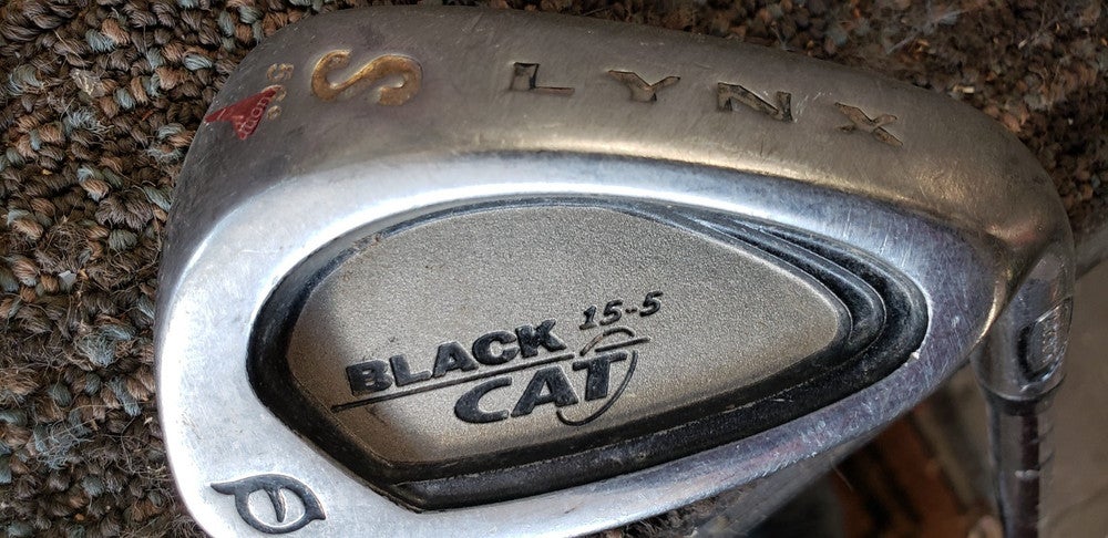 36.5 IN  LYNX BLACK CAT CAVITY BACK 56 DEG SAND WEDGE GOLF CLUB EXCELL R&D 925