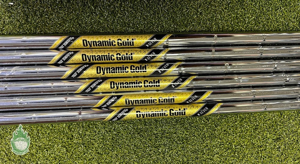 Used Dynamic Gold X Seven 5-PW Extra Stiff Flex Steel Iron Set Shafts