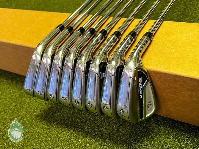 Used RH Callaway Paradym Ai-Smoke Irons 4-PW/AW 95g Stiff Flex Steel Golf Set