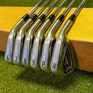 Used Right Handed Titleist AP1 716 Irons 6-PW/GW S300 Stiff Steel Golf Set