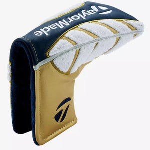 Taylor Made Pro Championship Putter Headcover (Navy/Gold, Blade) 2025 NEW