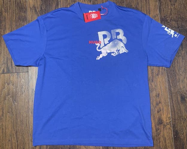 Visa Cash App Racing Bulls Hugo Boss Stencil Logo F1 Team Formula One Tee Sz 2XL