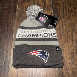 New England Patriots Super Bowl LIII Champions 47 Brand NFL Winter Beanie Hat