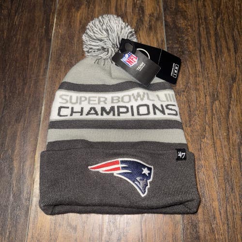 New England Patriots Super Bowl LIII Champions 47 Brand NFL Winter Beanie Hat