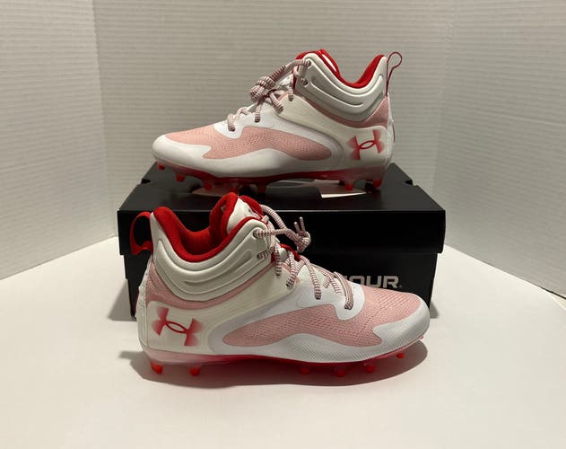 Under Amour Command MC Mid Lacrosse Cleats 3025639-101 size 8.5