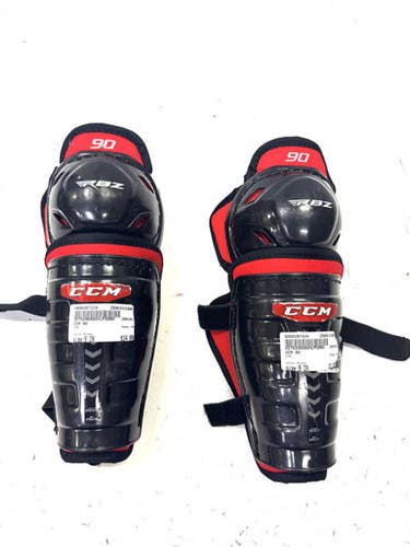 Used CCM 90 Junior Shin Guards Black 9" 11860-S000297334
