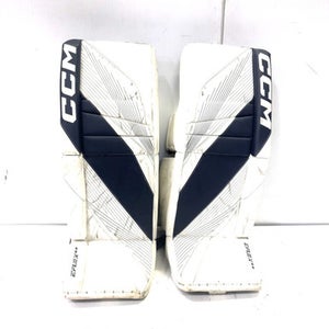 Used CCM EFLEX6 Goalie Leg Pads Junior White 31" 11860-S000297353
