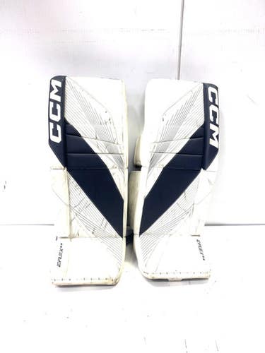 Used CCM EFLEX6 Goalie Leg Pads Junior White 31" 11860-S000297353