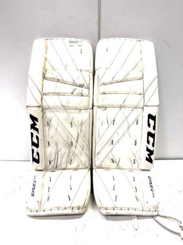 Used CCM EFLEX5.5 Goalie Leg Pads Junior White 30" 11860-S000297354