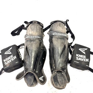 Used Easton PROWESS Catchers Leg Guards Black Intermed 11860-S000297292