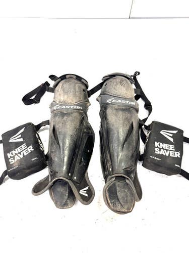 Used Easton PROWESS Catchers Leg Guards Black Intermed 11860-S000297292