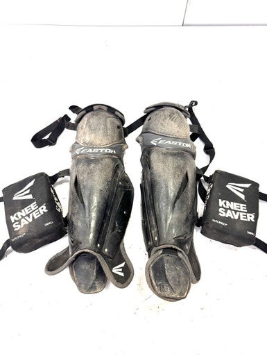 Used Easton PROWESS Catchers Leg Guards Black Intermed 11860-S000297292