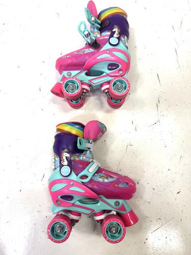 Used RollerDerby ADJ 12-2 Junior Roller Quad Skates Pink Adjustable 11860-S000297308