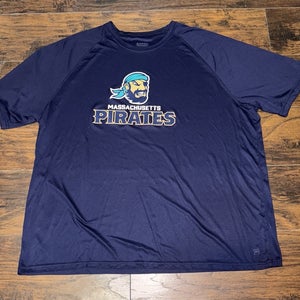 Massachusetts Pirates IFL Arena Football Logo Workout Team Tee Shirt Blue Sz 4XL