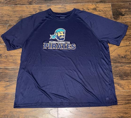 Massachusetts Pirates IFL Arena Football Logo Workout Team Tee Shirt Blue Sz 4XL