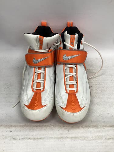 Used Nike Adult FB Cleats White And Orange Senior 15 11851-S000037480