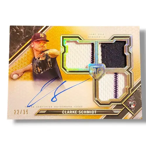 Clarke Schmidt 2021 Topps Triple Threads AUTO RELIC Rookie # /35
