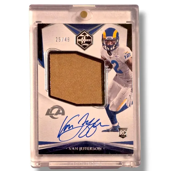 2020 Panini Limited Van Jefferson RPA /49 Rookie Patch Auto RARE