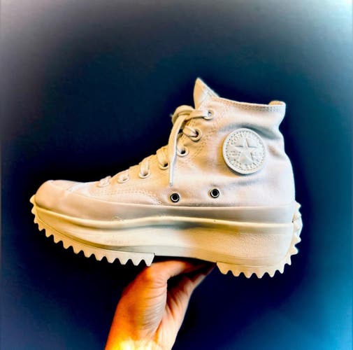 CONVERSE RUN STAR HIKE HI TRIPLE IVORY WHITE Womens size 5.5