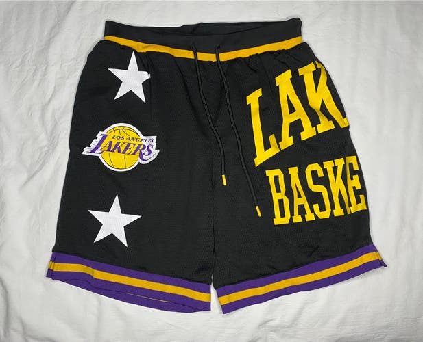 Los Angeles Lakers NBA Team Black Ultra GAME Basketball Shorts size Men's XS