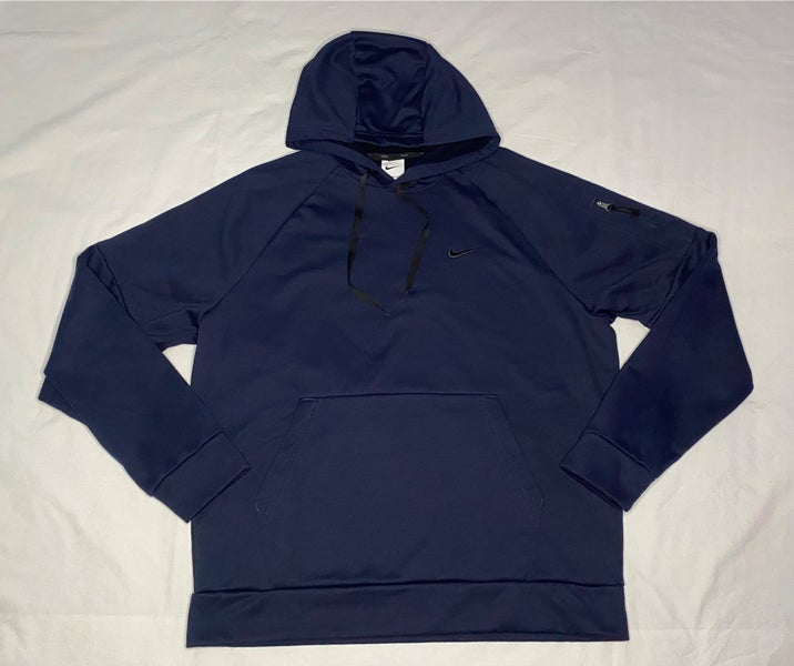 Nike Therma Men's Therma-FIT Hooded Fitness Pullover Navy Size Large