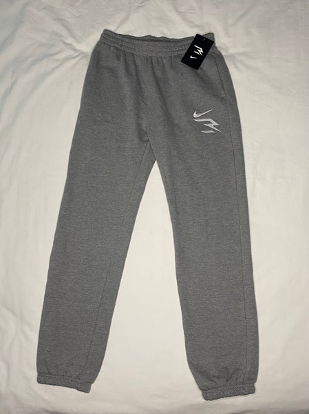 NWT Nike Boys 3BRAND Russell Wilson Grey Joggers Sweatpants Pants Youth Large