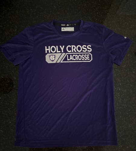 Holy Cross Lacrosse Shooter Shirt (Purple, Adult L)