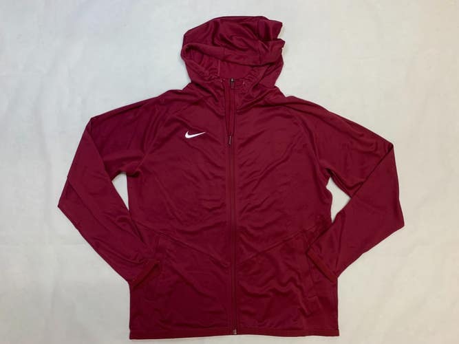 Nike Epic Knit Hoodie Warm Up Jacket Women's M Maroon Red Full Zip CN6903