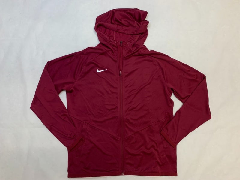 Nike Epic Knit Hoodie Warm Up Jacket Women's M Maroon Red Full Zip CN6903