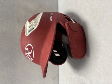 Used Rawlings 6 7/8 - 7 5/8 Batting Helmet No Mask Red One Size 11490-S000265610