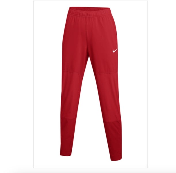 Nike Training Team Woven Pant Women's M Red Zipper Pockets & Cuffs HF6902-657
