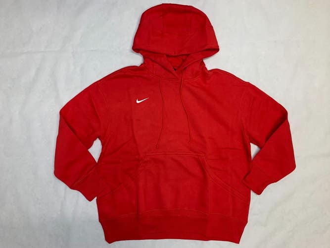 Nike Phoenix Fleece Hoodie Women's Medium Red Pullover Jacket HF6894-657