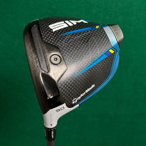 LH TaylorMade SIM 2 9 Driver HZRDUS Smoke Yellow 6.5 60g Graphite Extra Stiff
