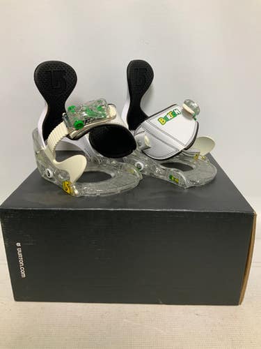 Used Burton GROM Boys Binding Only White XS 11823-S000034144