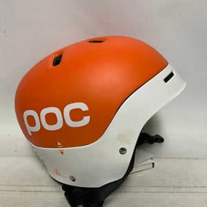 Used POC FRONTAL Snowsport Helmet Adult Black/Orange/White LG 11823-S000034143